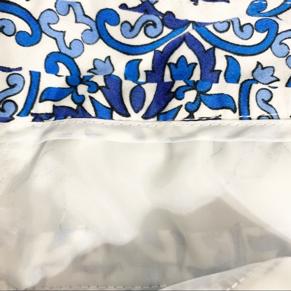 Milly for Designnation Cotton Floral Geometric Paisley Design Cropped Pants 💙🤍 - Picture 13 of 13